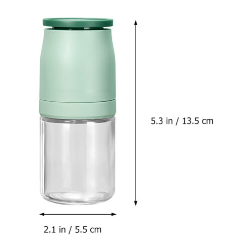 Pepper Electric Mini Salt Shaker -pullo, mausteet, lasi 2