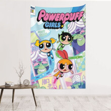 Powerpuffpinglorna Väggtapet, Vattentät Polyester, för Sovrum, Vardagsrum, Studentrum, Badrumsdekor, Födelsedagspresent, En Storlek