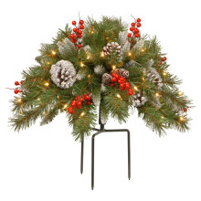 Topsworth Voorverlichte Plantenstruiken, 45 cm Kerstvaasvullers voor buiten met verlichting - Compatibel met Topsworth