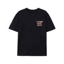 2024Trump Make America Great Again herr-T-shirt, kortärmad bomulls-T-shirt med amerikansk flaggatryck