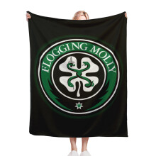 Blaincéad Caith Flogging Molly Blaincéad Veilbhit Ultra-bhog Blaincéad Leapa Éadrom Bronntanais do Lá Breithe, Nollag, Oíche Shamhna, srl -