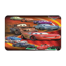 Zerbino di McQueen Cars, antiscivolo e lavabile, 51x80 cm, per interni ed esterni, compatibile con decorazioni natalizie per bagno, cucina e patio.