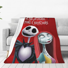 Κουβέρτα από φλις Nightmare Before Christmas, εξαιρετικά απαλή και άνετη ριχτάρι, συμβατή με