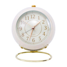 Ceas deșteptător vintage din metal auriu, 5,1 * 3,5 * 2 inci, compatibil cu dormitor, birou, decor de raft – Lichidare de stoc