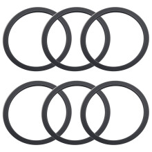 Girlsshop 6 stuks waterflespakkingen ter vervanging voor Owala Freesip, siliconen dekselafdichting O-ring, grijs