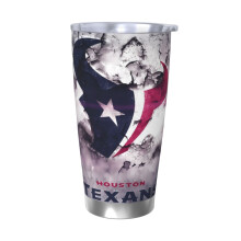 Thermos in acciaio inox da 20 oz con coperchio e cannuccia, a tema squadra di football dei Texans - Compatibile con i portabicchieri per auto, per