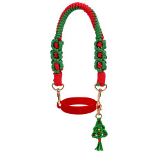 Kerstfleshouder met sleutelhanger - Handgeweven, draagbare riemhouder, compatibel met bekeraccessoires