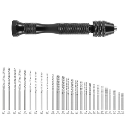 Sada mini vrtákov INF49PC0,5-3,0 mm do rýchloreznej ocele, čierna