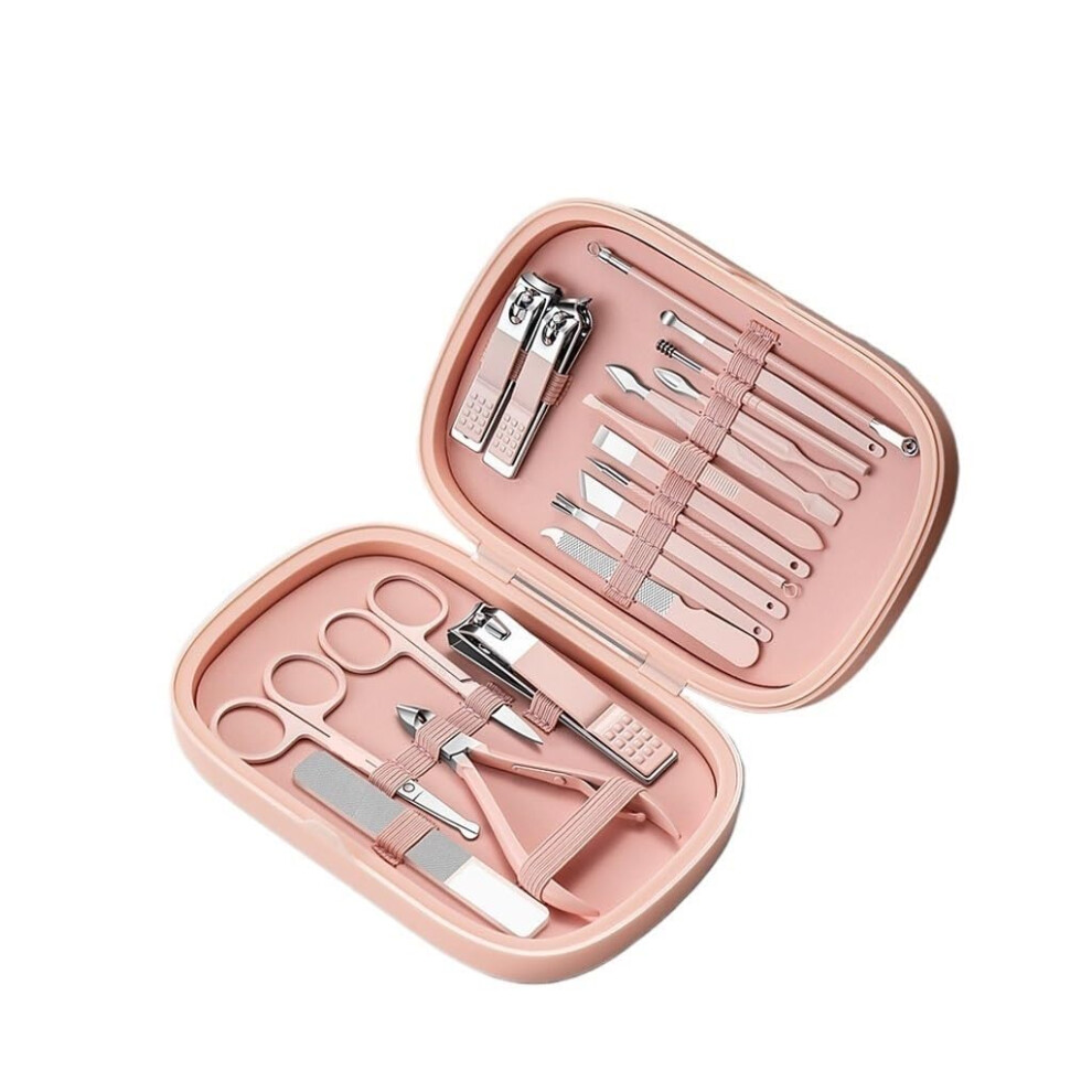 Stainless Steel Nail Clipper Set with Case, Professional Manicure Kit for Travel