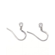 200 Stück (100 Paar) Ohrhaken aus Edelstahl, 0,8 mm Stift, Fischohrhaken mit 2 mm Loch, für Hängeohrringe, Schmuckherstellung, 14 x 17 x 2 mm