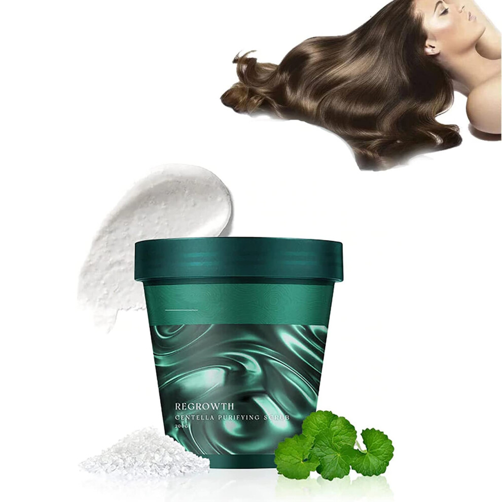 Scalp Scrub and Sea Salt Shampoo for Gentle Exfoliation, Purifying Treatment, Thicker Hair, 1 Bottle