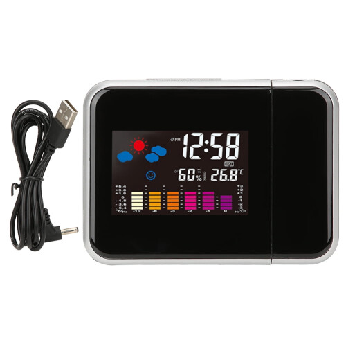 Ξυπνητήρι με έγχρωμη οθόνη LCD ZPSHYD, ψηφιακό ξυπνητήρι με προβολέα για το κομοδίνο
