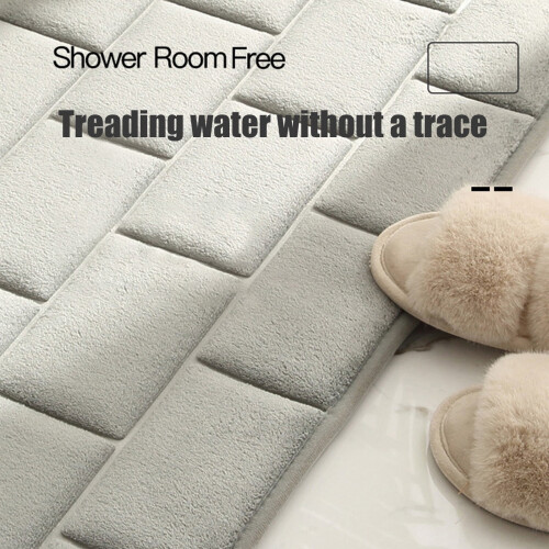 Πατάκι μπάνιου Memory Foam 24x16, εξαιρετικά μαλακό, αντιολισθητικό, απορροφητικό χαλί, 2