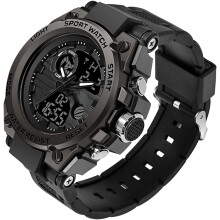 Orologio da uomo, orologio sportivo elettronico per esterni, cronometro a LED, impermeabile, digitale, analogico, misuratore