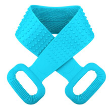 76 cm lange rugborstel voor onder de douche, extra lange siliconen rugborstel met handvat voor mannen en vrouwen