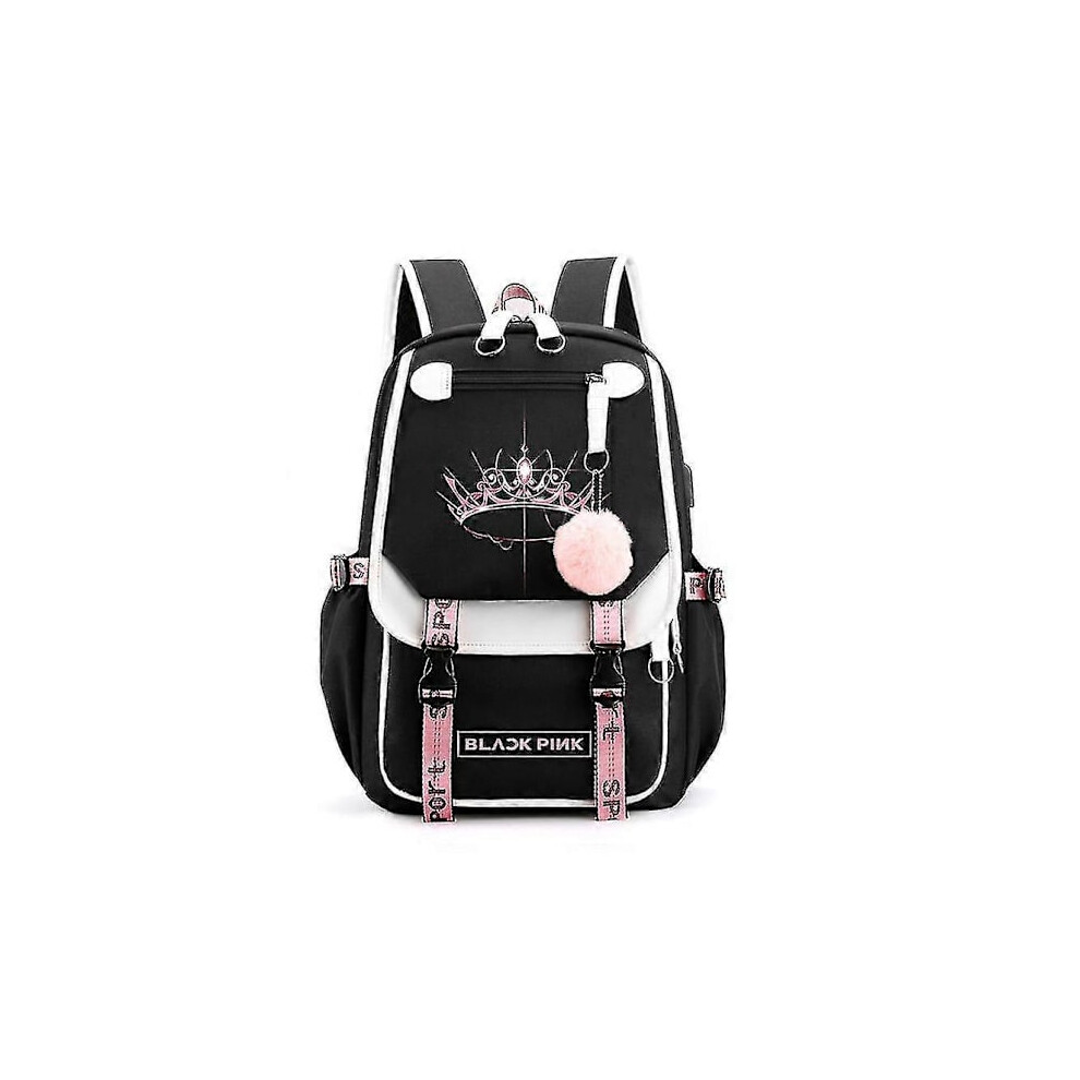 Blackpink Backpack Laptop Bag School Bag Book Bag With USB Charging Headphone Port style 2