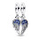 Σκουλαρίκια μενταγιόν Lucky Fourleaf Clover Love Feather από ασήμι 100% 925, γυναικείο βραχιόλι, DIY 3