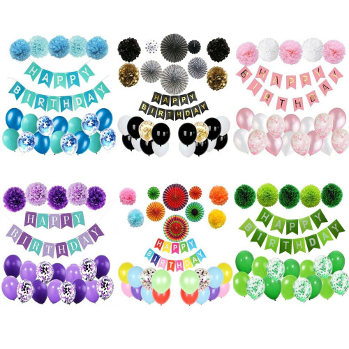 Ζεστά διακοσμητικά μπαλόνια πολλαπλών χρωμάτων για χρόνια πολλά, σετ, είδη πάρτι 2