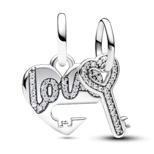Σκουλαρίκια μενταγιόν Lucky Fourleaf Clover Love Feather από ασήμι 100% 925, γυναικείο βραχιόλι, DIY 1