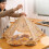 Premium Dust-Proof Mesh Food Cover80*80cm, Επαναχρησιμοποιήσιμη Ομπρέλα Σκηνής Πικνίκ Εξωτερικού 7