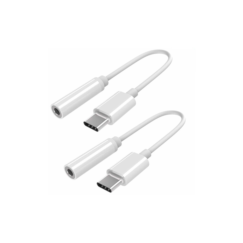 (2Pcs) Adapter Usb-C To 3.5Mm (Compatible With Samsung S20 S21 S22 S23 S24) Headphones (2-Pack) 9004841982427