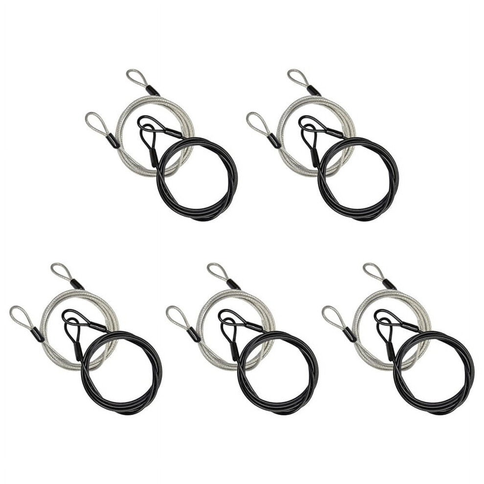 5X 100Cm/3.3Ft Long Travel Security Cable Lock,Braided Steel Coated Cable Luggage Lock, Cable Wire Rope 9004841982915