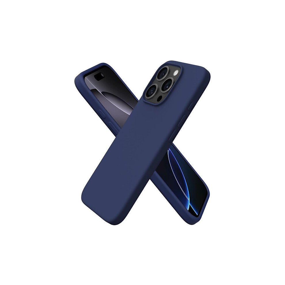 Compatible With Iphone 16 Pro Max - Elegant & Shockproof Silicone Case Dark Blue 9004841983530