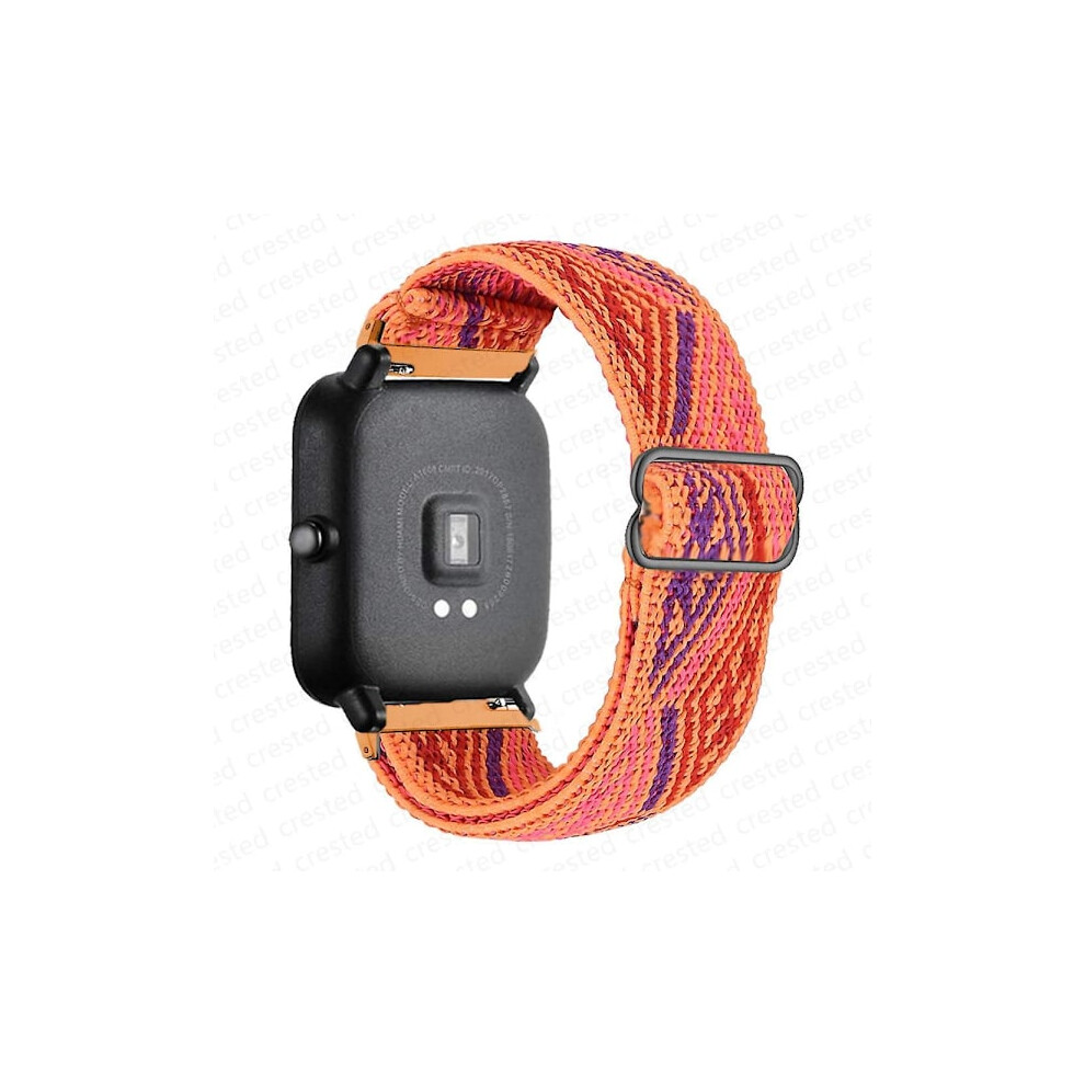 20Mm/22Mm Nylon Elastic Bracelet Compatible With Amazfit Gts 4/2/2E/3/Mini, Gtr 4/3/Pro/2, Bips, Stratos - Bohemia Orange 9004841983738