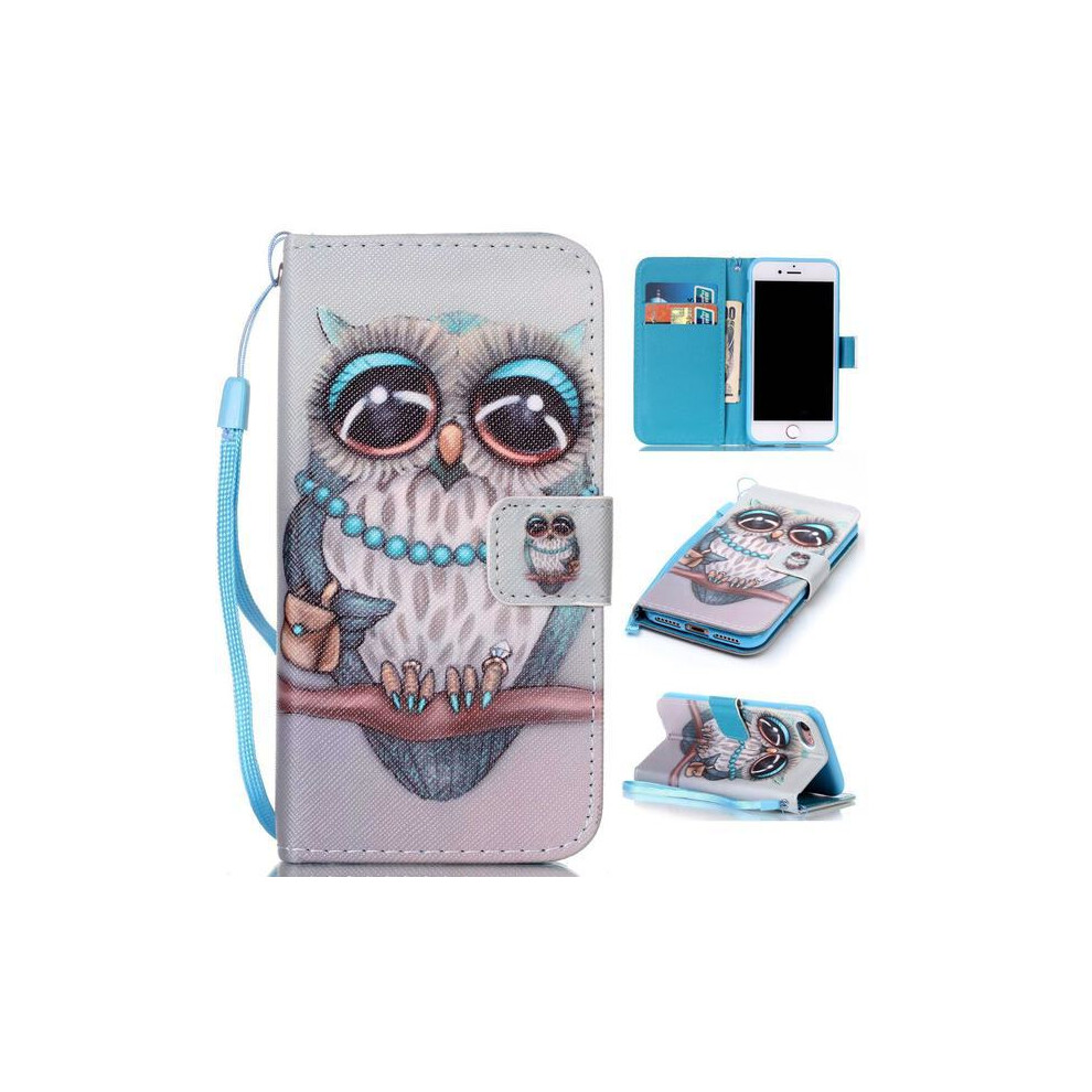 Wallet Case Compatible With Iphone Se (2020) - Ornate Owl 9004841983608