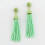 Orecchini pendenti da donna RSAMD Boho con piccole perline e nappe - Menta 6