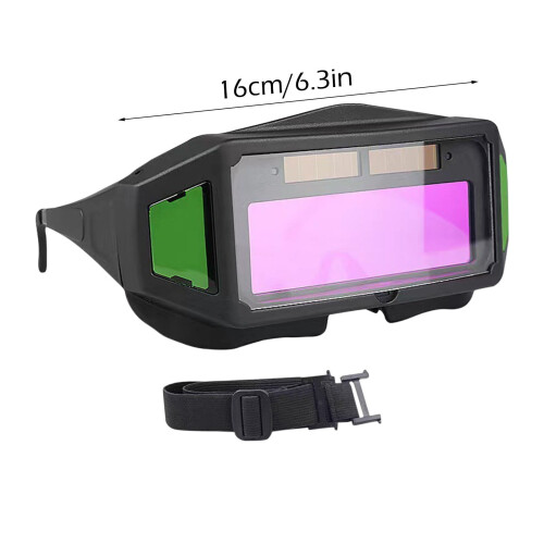 Purple Glare Protection Goggles, Welding Glasses with Automatic Dimming, Multi-Window Function, Compatible with Welding Machines 2