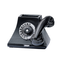 Petit pot de fleurs en forme de téléphone pour plantes succulentes, avec trou de drainage. Décoration de bureau, ornement, cadeau personnalisé
