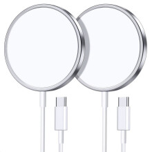 2er-Pack Afflux USB-C Magnet-Ladegerät kompatibel mit iPhone - MagSafe-kompatibel für iPhone 15/14/13 & AirPods