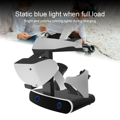 SUSUchens Controller Oplaadstation LED-indicator Type-C Multifunctionele VR-headset Bril Displaystandaard voor PS VR2 Controller Zwart 2