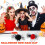 HKUKY Κλιπ μαλλιών για το Halloween με τόξο, σκελετό τριαντάφυλλο, φουρκέτα, αξεσουάρ για 3