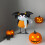 Χαριτωμένο ειδώλιο πουλιού για το Halloween, πουλιά με φτερά νυχτερίδας για το Halloween, 6
