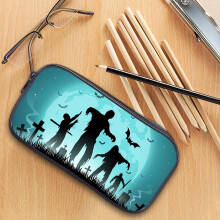 Liquidation de rentrée scolaire Fnyoxu ! Trousse extra large, motif Halloween, grande capacité (G)