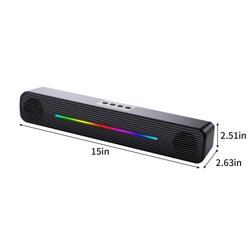Επιτραπέζιο ηχείο Bluetooth5.0 με φώτα LED, διπλά μπάσα, στερεοφωνική μείωση θορύβου, 2