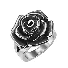 Xinyolin Verlovingsring Breed Zilverkleurig Legering - Bloeiende Roos Dames Cocktailring Sieraden Accessoires