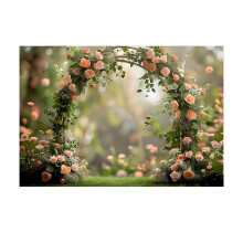 210x150cm Fotobaggrund Stof Krans Landskab Bryllup 3D Ferie Portræt Fotografi Baggrunde, A