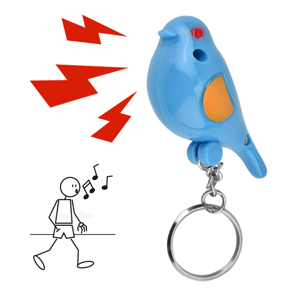Bird Led Whistle Key Finder Intelligent Voice Control Keychain With Battery Blue 9423501345530