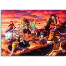 ASPORIC Anime Poster Gear5Luffy HD Print Canvas Pictură Artă de perete pentru living Dormitor Birou Decor Neînrămat 20x23Inch