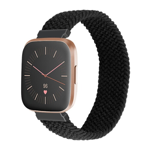 Urrem i nylon, kompatibel med Fitbit Versa/Versa2Black S 2