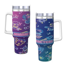 Hello Kitty 40oz H2.0 roestvrijstalen vacuümgeïsoleerde drinkbeker met deksel en rietje voor water, ijsthee, koffie of smoothies.