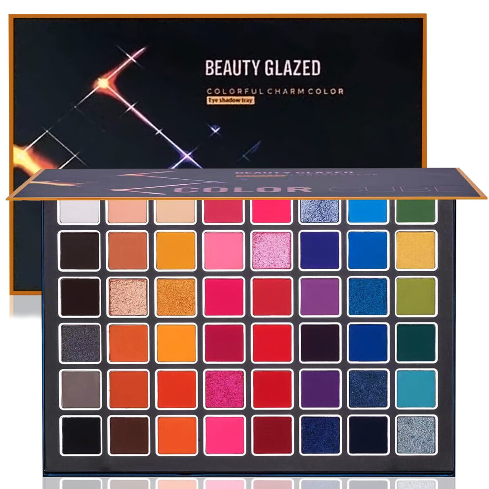 48 Color Eyeshadow Palette with Matte and Shimmer, Waterproof Long Lasting Smooth Blendable Formula