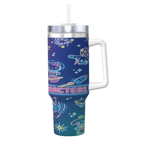 Hello Kitty 40oz H2.0 Ανοξείδωτο ποτήρι με μόνωση κενού αέρος με καπάκι και καλαμάκι για 1