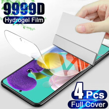 4 db-os hidrogél fólia, amely kompatibilis a Samsung Galaxy A71 készülékkel, teljes képernyős fóliával.