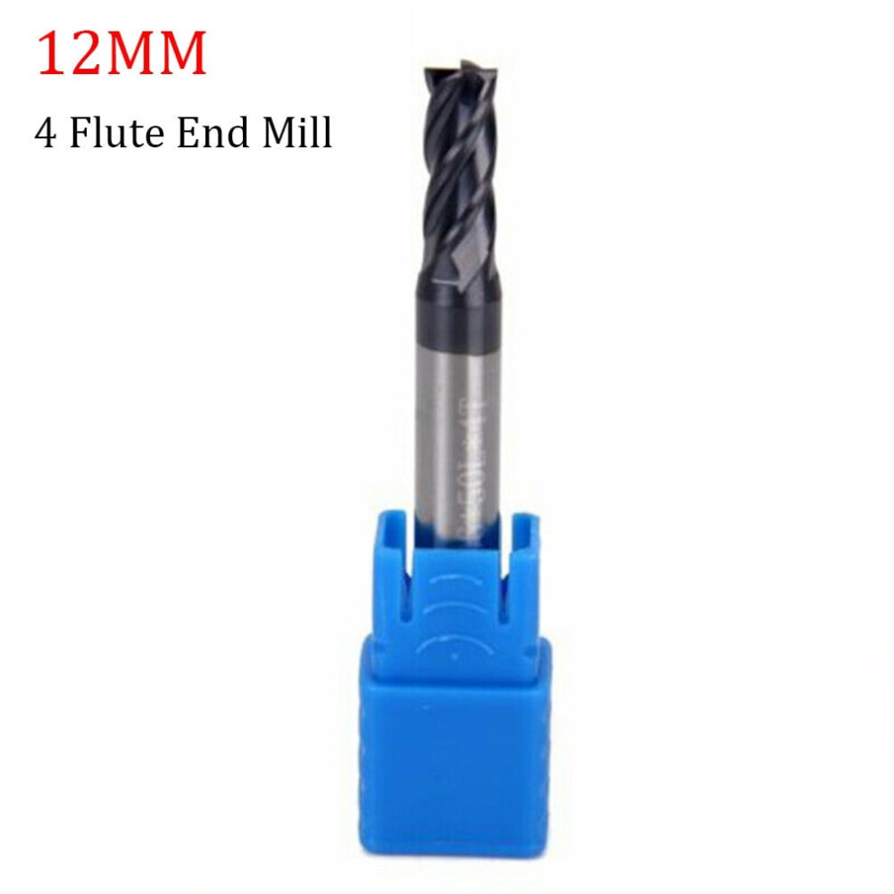 Solid Carbide End Mill 4 Teeth - Altin Coating Carbide Milling Cutter For Hpc 12Mm 9423501347770