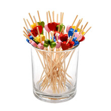 Bamboo Toothpicks for Appetizers Cocktail Picks Wedding Birthday Party Food Fruit Decorative Skewer Sticks 100 Counts