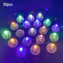 Lot de 50 mini guirlandes lumineuses LED individuelles pour ballons, sans fil, à piles, pour loisirs créatifs et fêtes lumineuses.